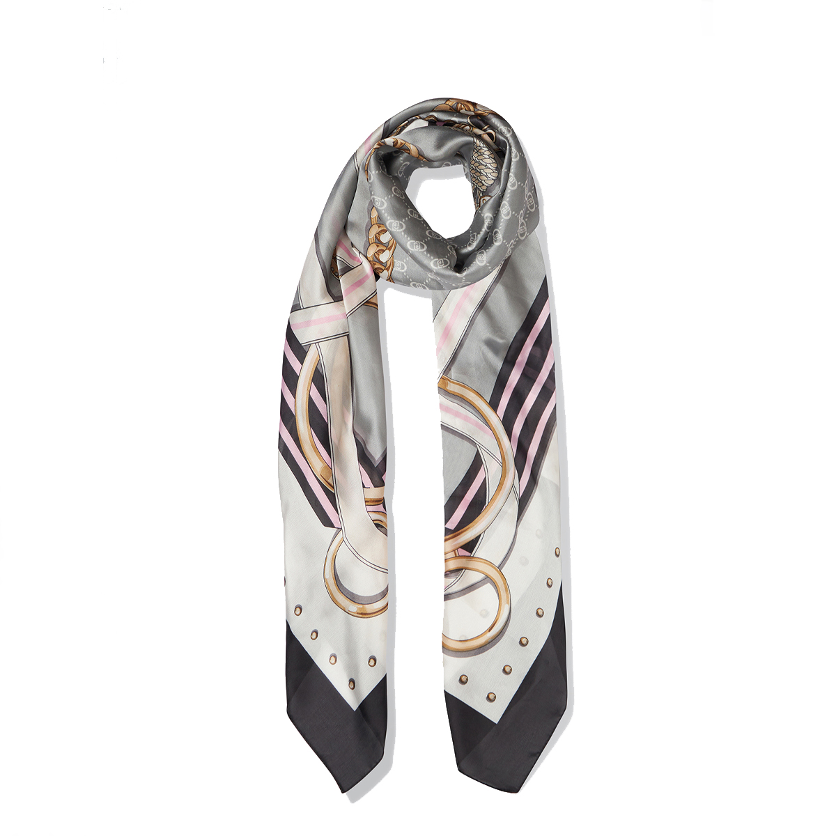 Liu Jo Foulard a righe Black - 1 Liu Jo Foulard a righe Black - 1