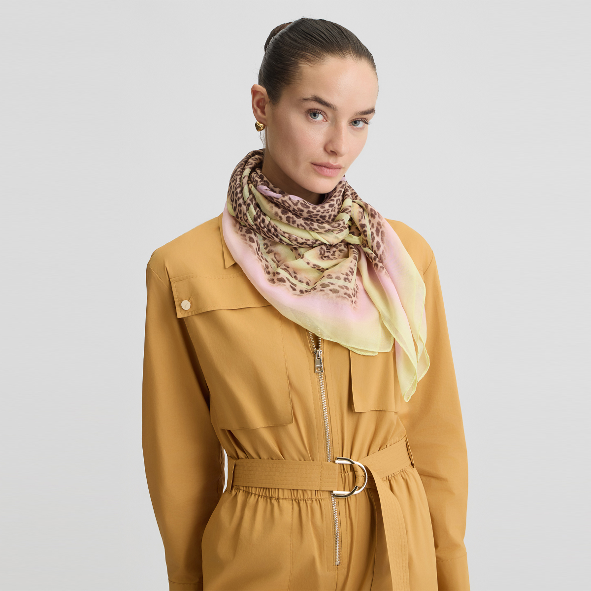 Liu Jo Foulard con stampa animalier Pale Yellow - 2