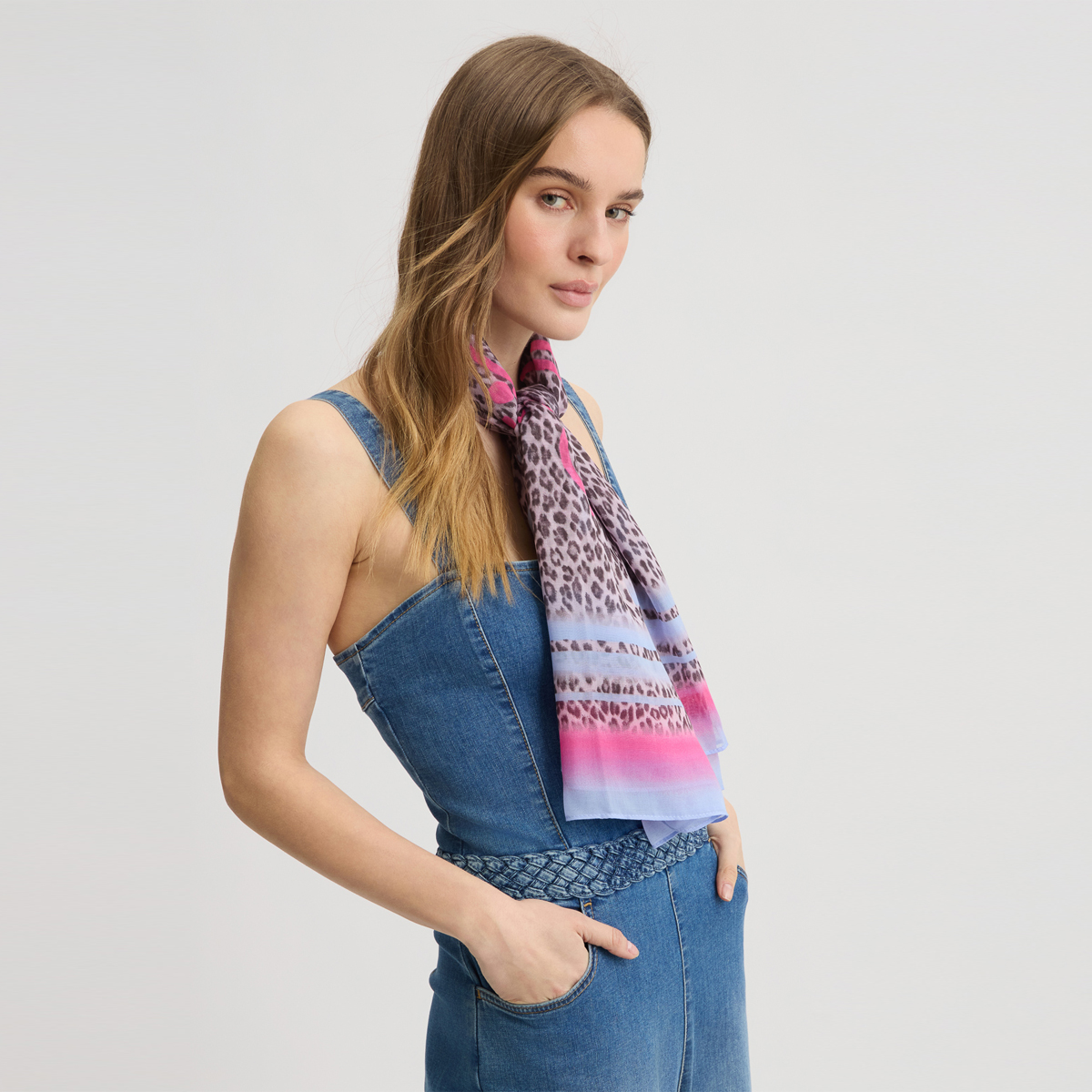 Liu Jo Foulard con stampa animalier Dark Pink - 2