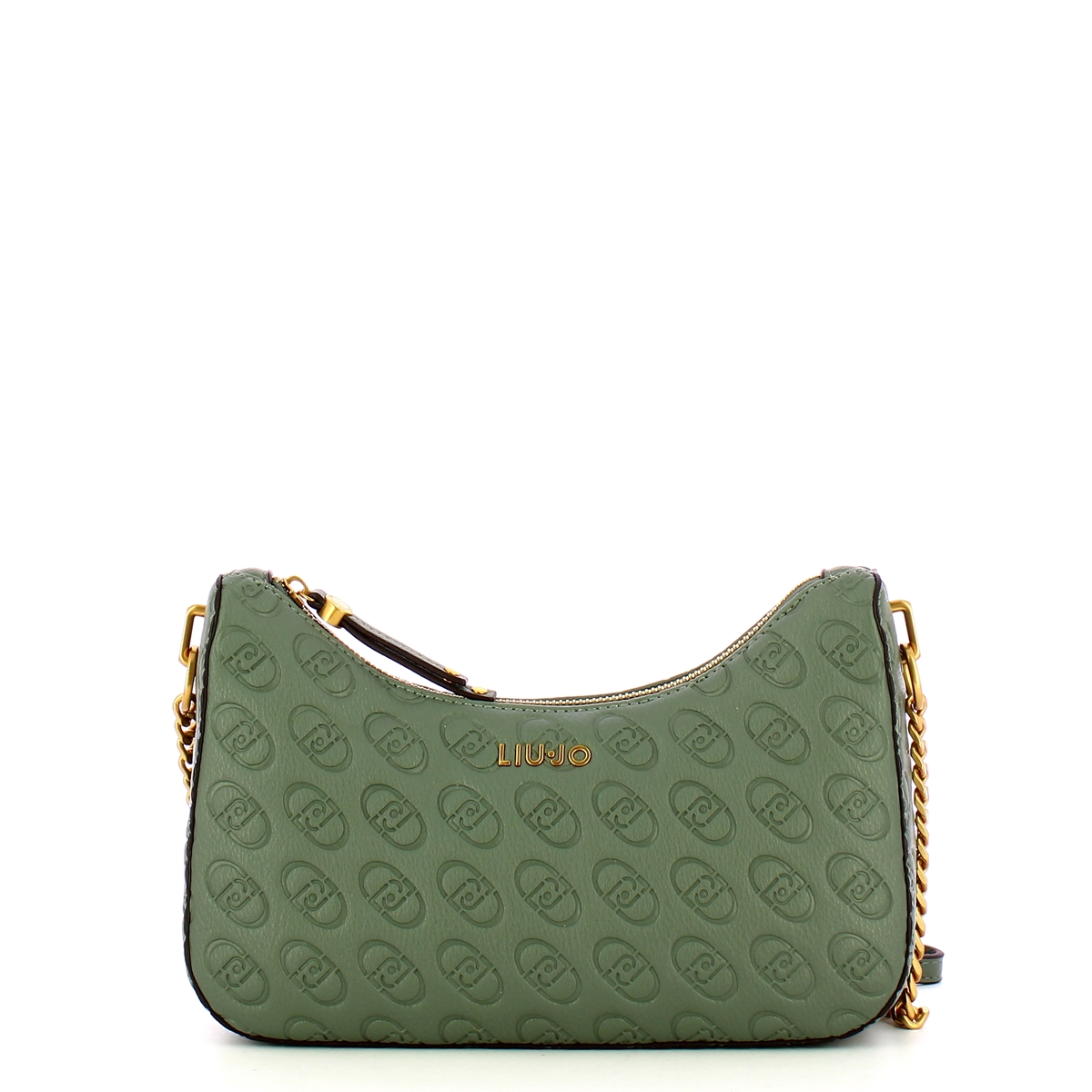 Liu Jo Borsa a spalla mezzaluna logo Dark Jade - 1 Liu Jo Borsa a spalla mezzaluna logo Dark Jade - 1