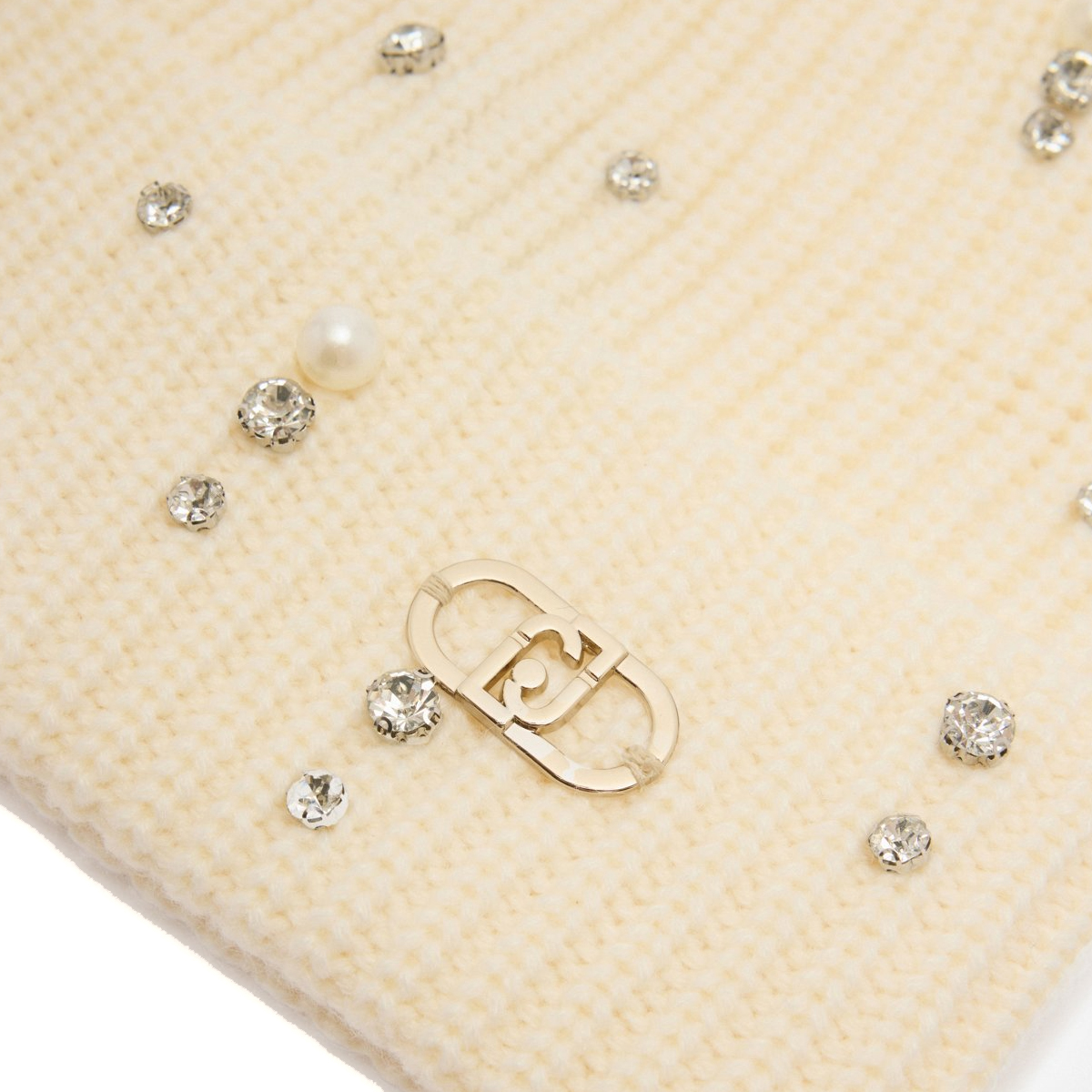 Liu Jo Berretto con strass e perle Bianco Lana - 3
