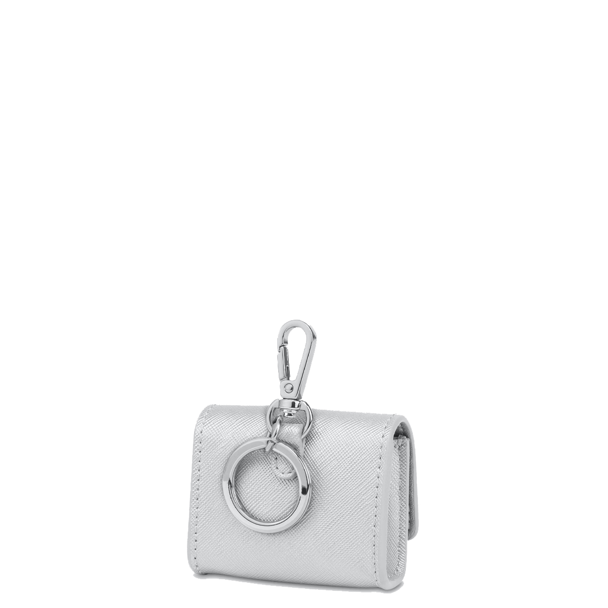 Love Moschino Mini Bustina Portachiavi Argento Laminato - 3 Love Moschino Mini Bustina Portachiavi Argento Laminato - 3