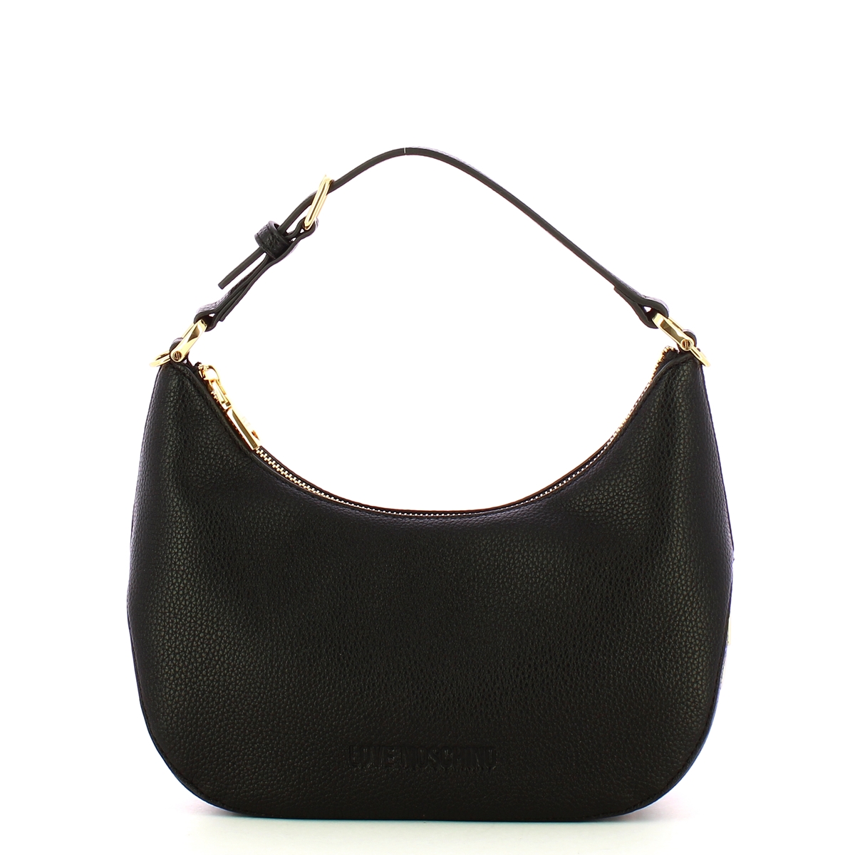 Love Moschino Hobo Bag Giant Logo Nero Oro - 1 Love Moschino Hobo Bag Giant Logo Nero Oro - 1