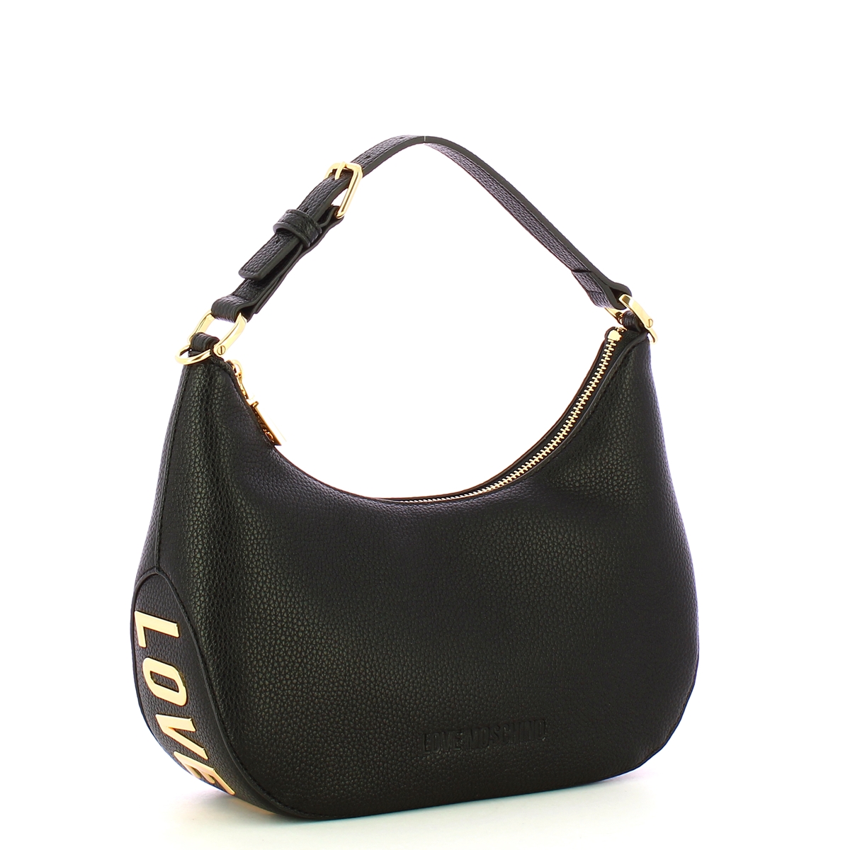 Love Moschino Hobo Bag Giant Logo Nero Oro - 2 Love Moschino Hobo Bag Giant Logo Nero Oro - 2