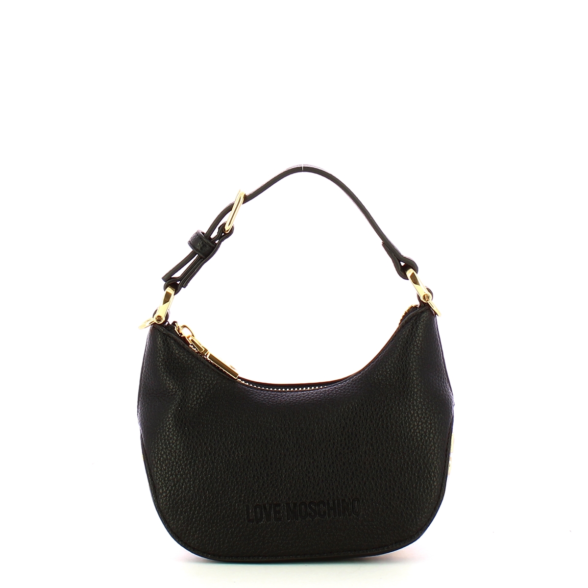 Love Moschino Hobo Bag Giant Logo mini Nero Oro - 1 Love Moschino Hobo Bag Giant Logo mini Nero Oro - 1