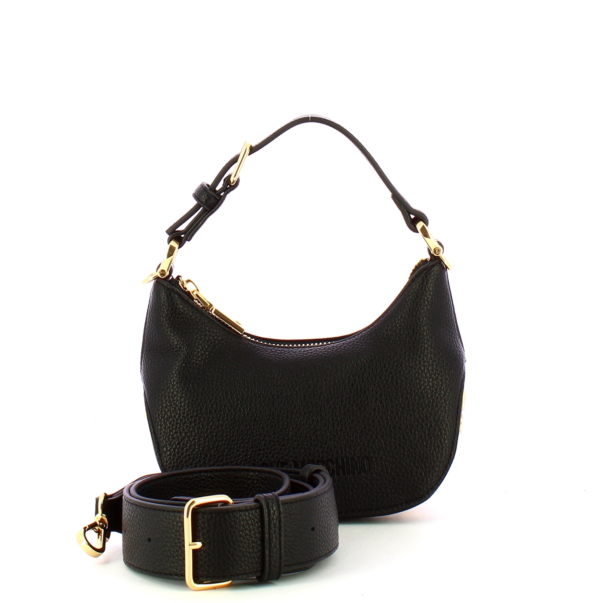 Love Moschino Hobo Bag Giant Logo mini Nero Oro - 4 Love Moschino Hobo Bag Giant Logo mini Nero Oro - 4