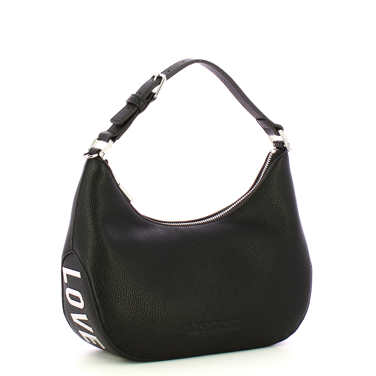 Love Moschino Hobo Bag Giant Logo Nero Nikel - 2 Love Moschino Hobo Bag Giant Logo Nero Nikel - 2
