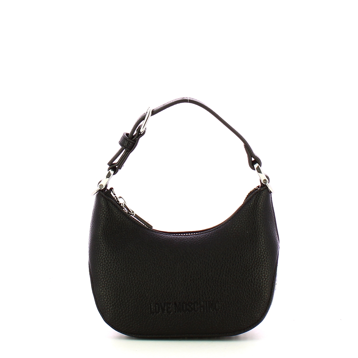 Love Moschino Hobo Bag Giant Logo mini Nero Nikel - 1