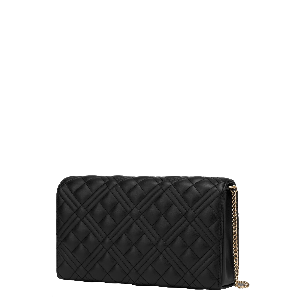 Love Moschino Clutch Shiny Quilted Nero Oro - 2