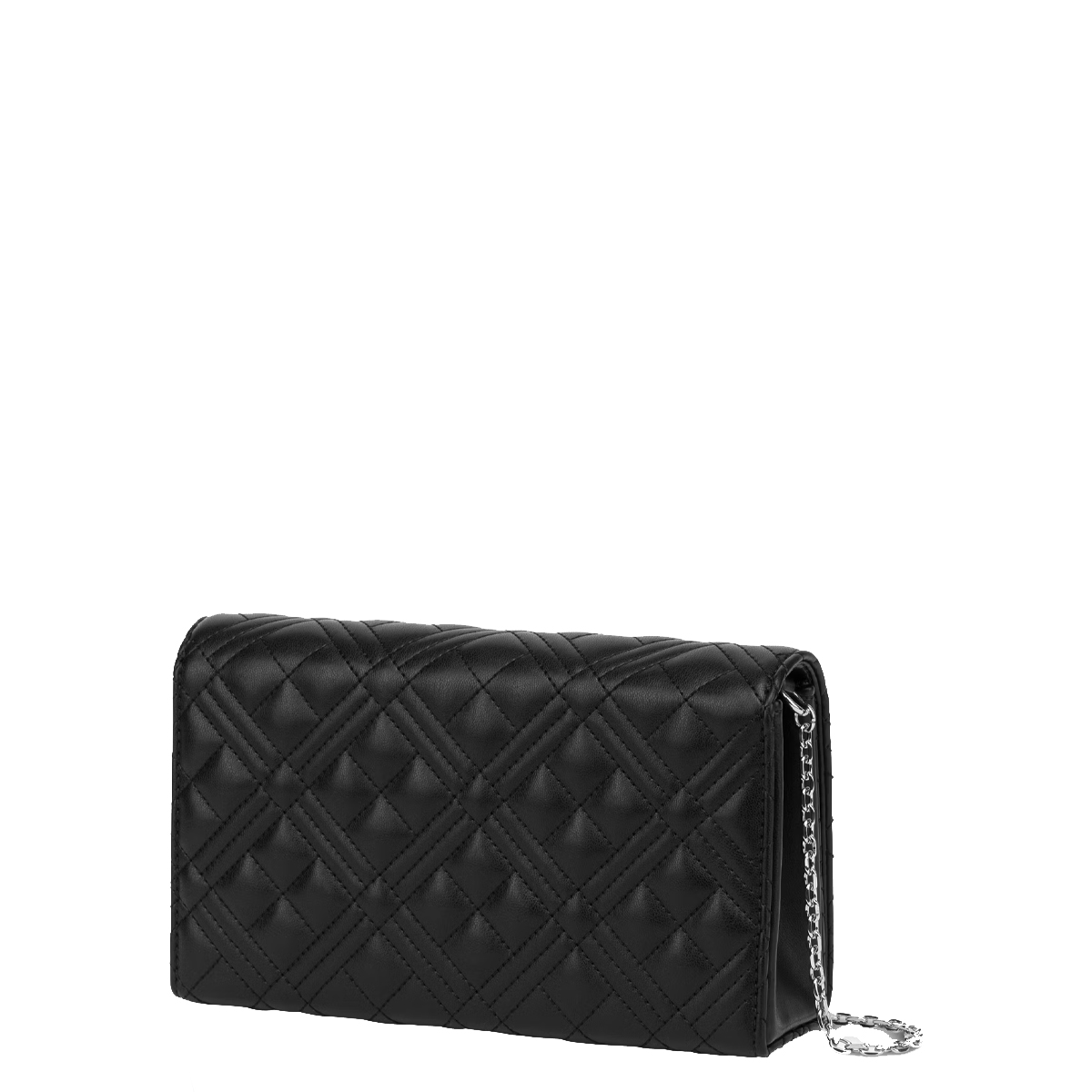 Love Moschino Clutch Shiny Quilted Nero Nikel - 2