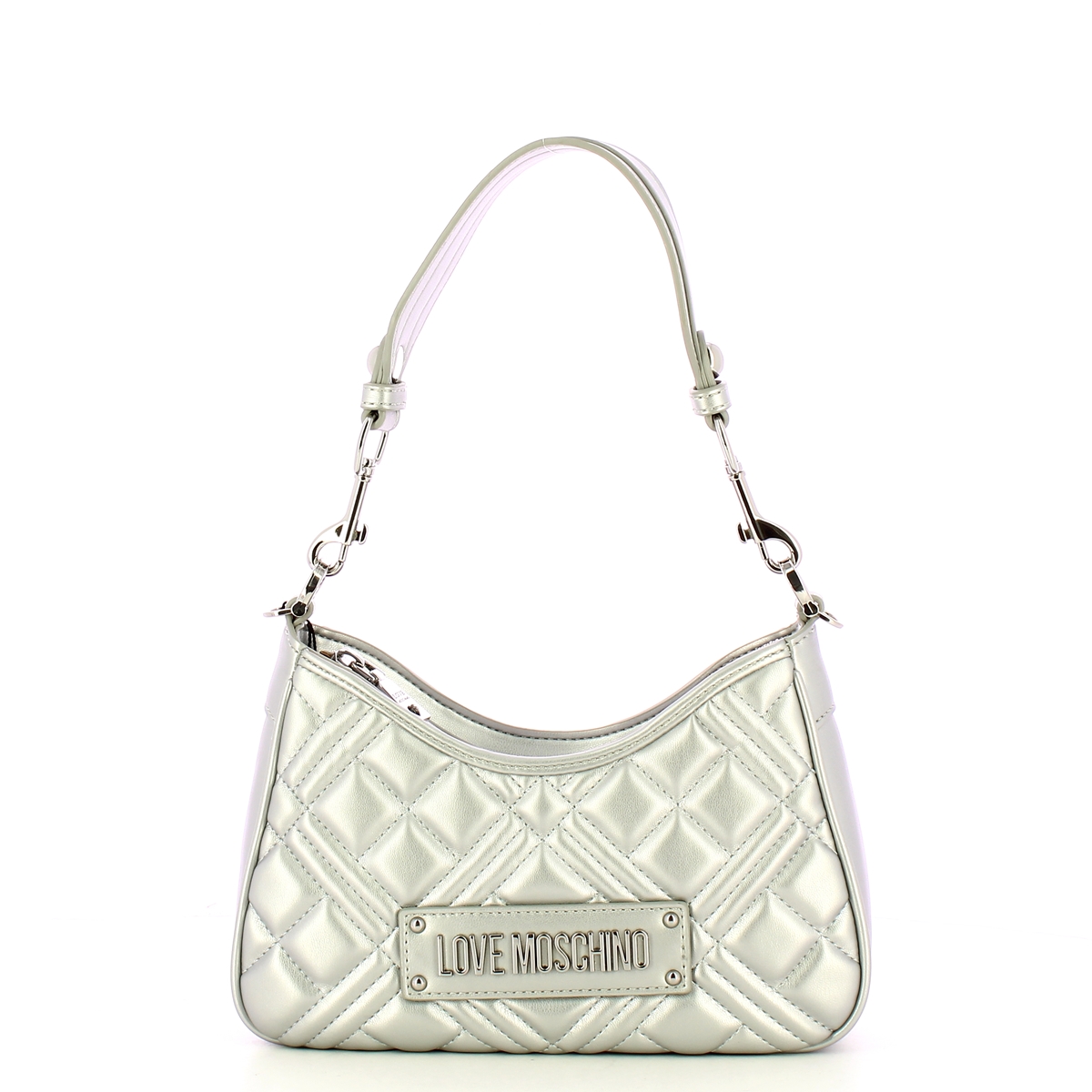 Love Moschino Sottospalla Quilted Silver - 1 Love Moschino Sottospalla Quilted Silver - 1