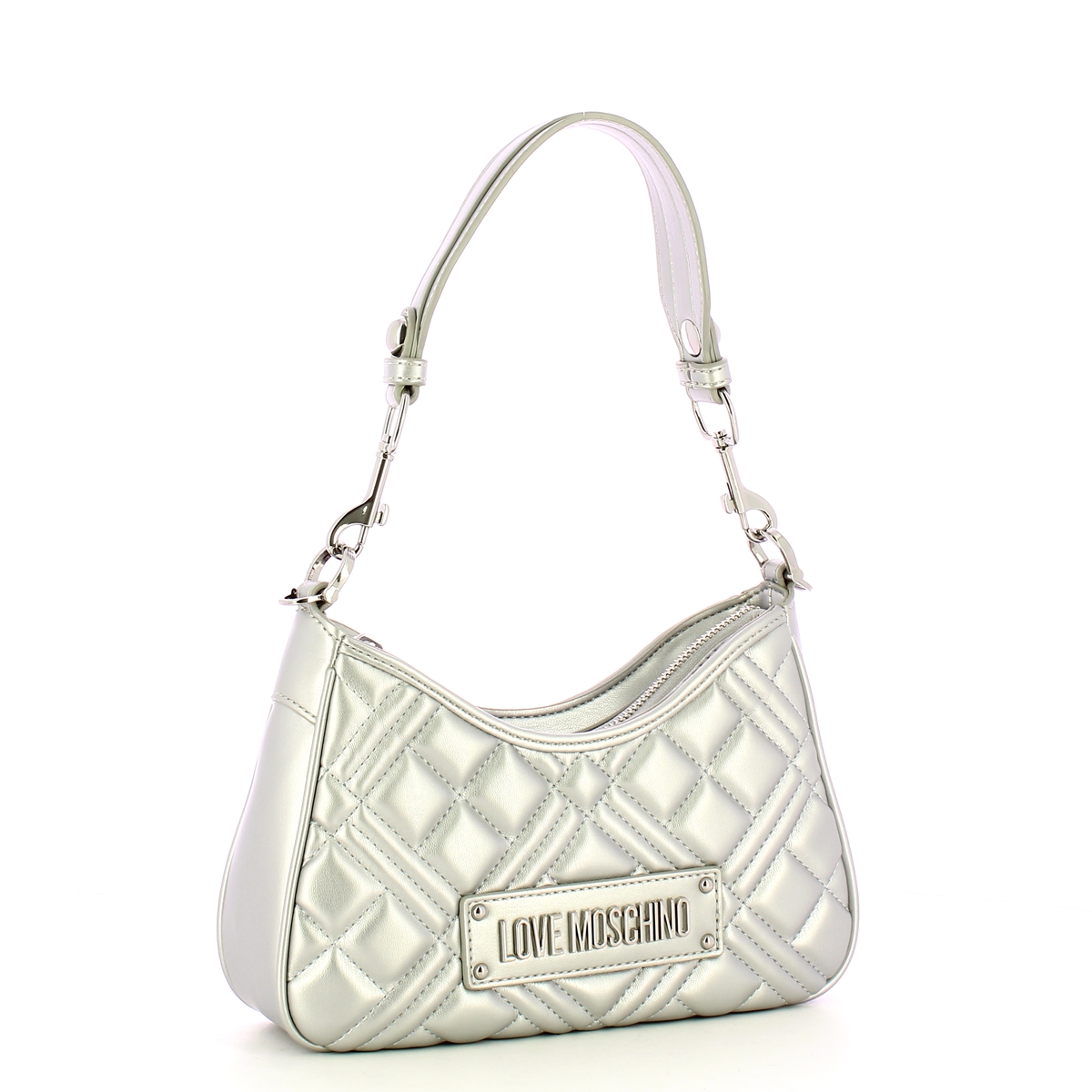 Love Moschino Sottospalla Quilted Silver - 2 Love Moschino Sottospalla Quilted Silver - 2