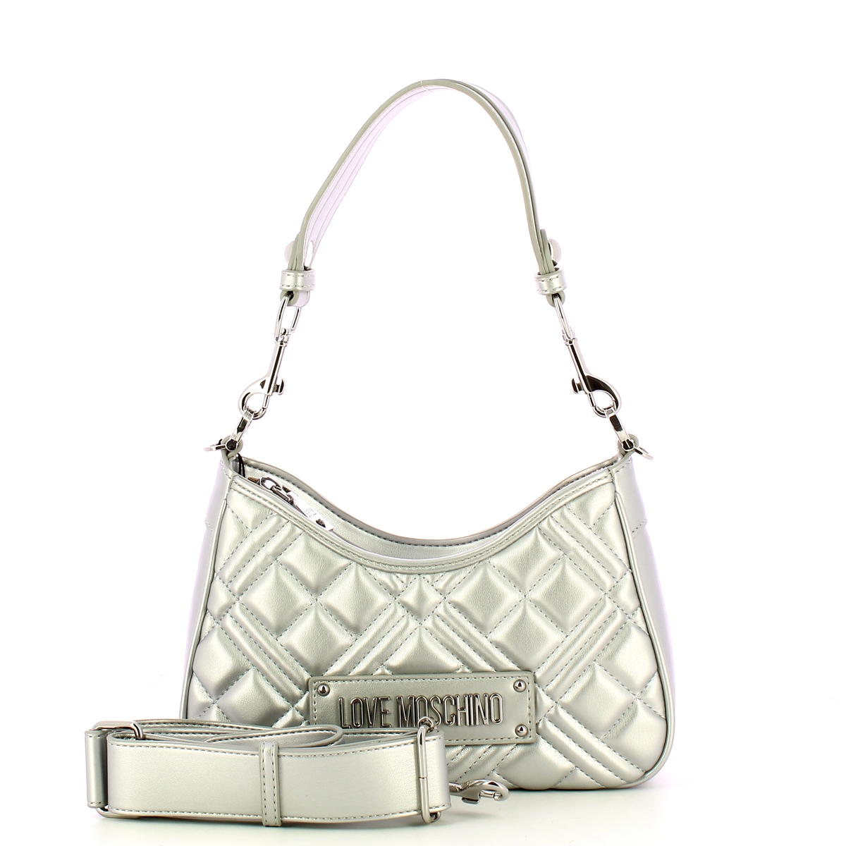 Love Moschino Sottospalla Quilted Silver - 4 Love Moschino Sottospalla Quilted Silver - 4