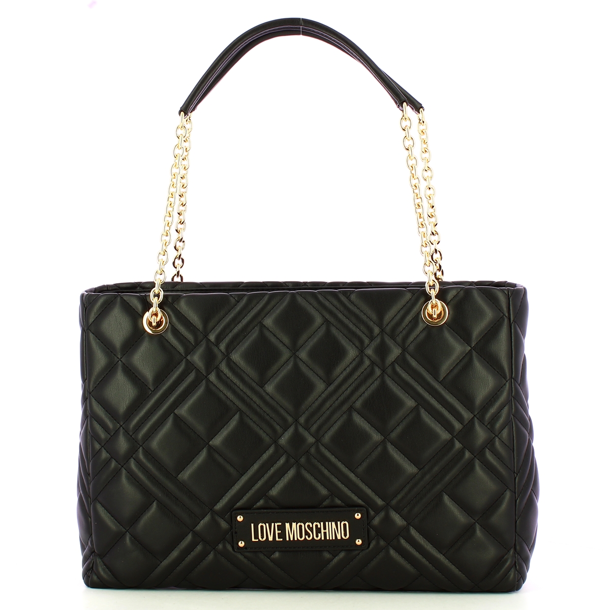 Love Moschino Shopper Quilted Lettering Logo Nero - 1 Love Moschino Shopper Quilted Lettering Logo Nero - 1