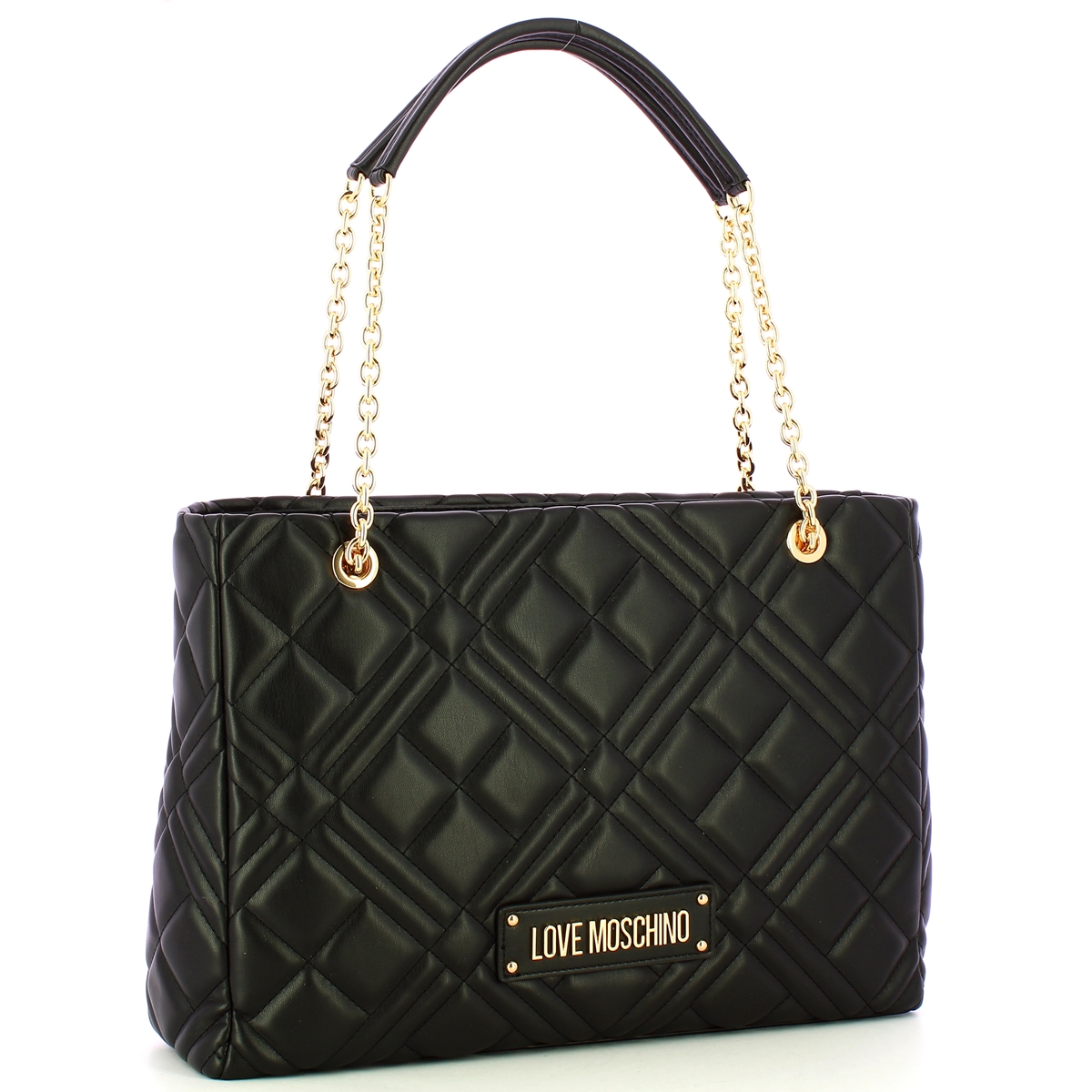Love Moschino Shopper Quilted Lettering Logo Nero - 2 Love Moschino Shopper Quilted Lettering Logo Nero - 2