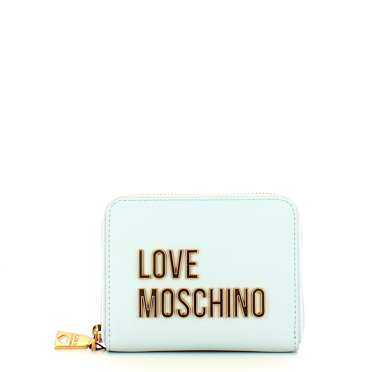Love Moschino Portafoglio Lettering Logo Zip Around Cielo - 1