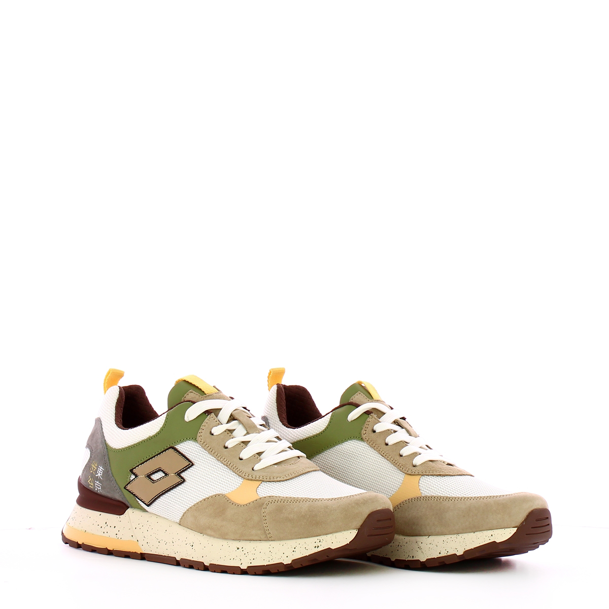 LOTT Sneakers Tokyo Shibuya White Irish Beige Mosstone Green - 2 LOTT Sneakers Tokyo Shibuya White Irish Beige Mosstone Green - 2