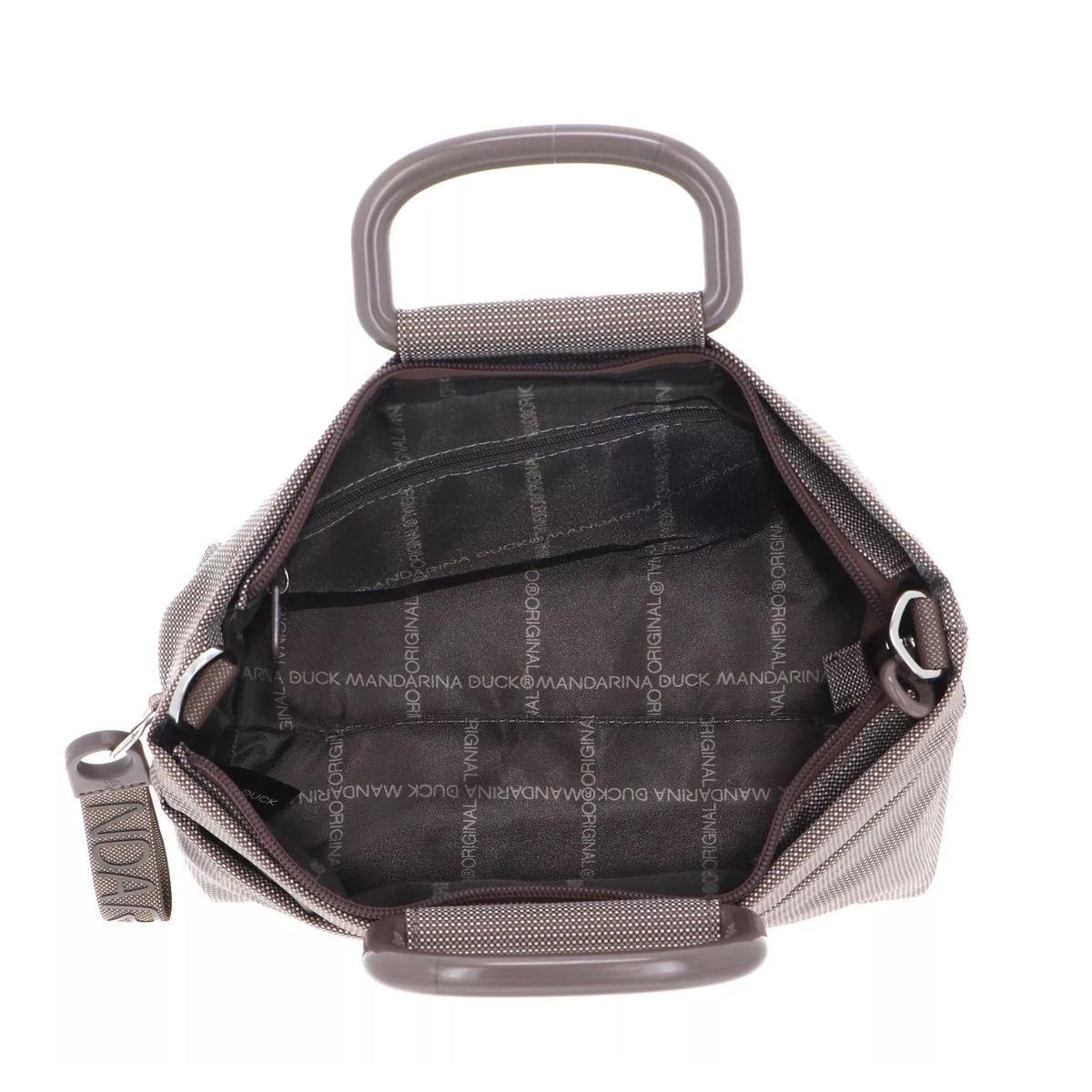 Mandarina Duck Small Handbag MD20 Taupe - 4 Mandarina Duck Small Handbag MD20 Taupe - 4