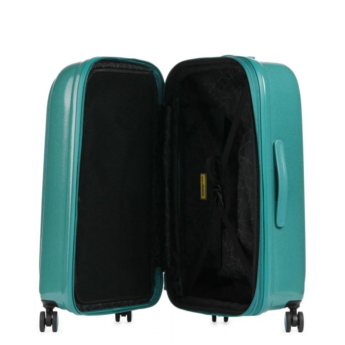 Mandarina Duck Trolley Medio 69 cm LOGODUCK + Exp. Glitter Green - 2 Mandarina Duck Trolley Medio 69 cm LOGODUCK + Exp. Glitter Green - 2
