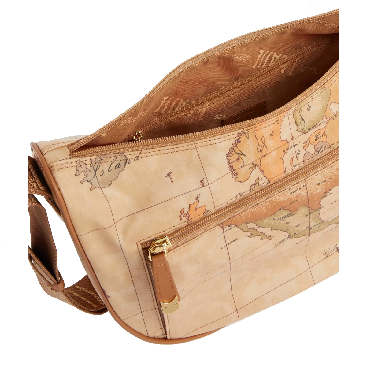 Alviero Martini 1a Classe Tracolla Mezzaluna Media Geo Soft con tasca Naturale - 3 Alviero Martini 1a Classe Tracolla Mezzaluna Media Geo Soft con tasca Naturale - 3