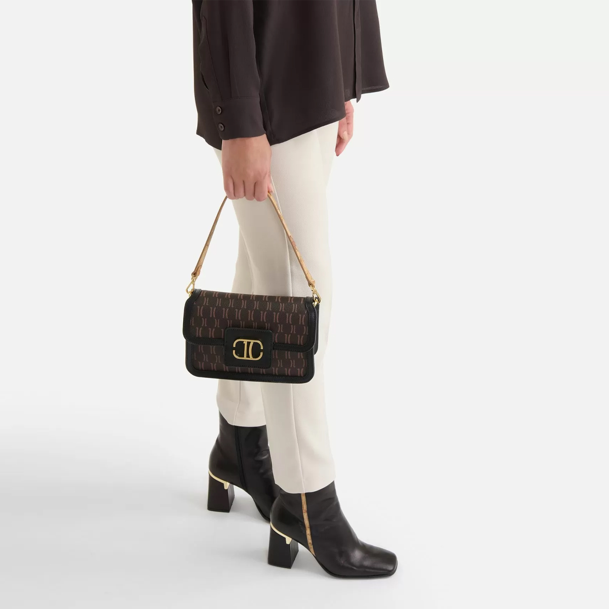 Alviero Martini 1a Classe Borsetta Frame Bag Monogram Nero - 2 Alviero Martini 1a Classe Borsetta Frame Bag Monogram Nero - 2