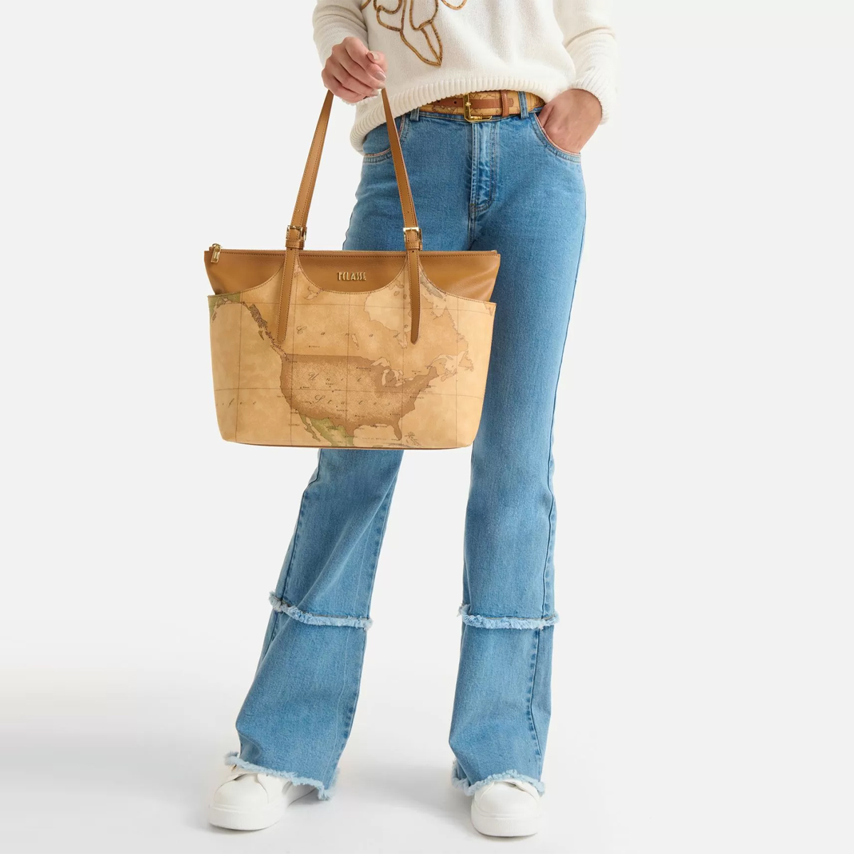 Alviero Martini 1a Classe Shopping Ritual Bag Geo Classic Naturale - 5