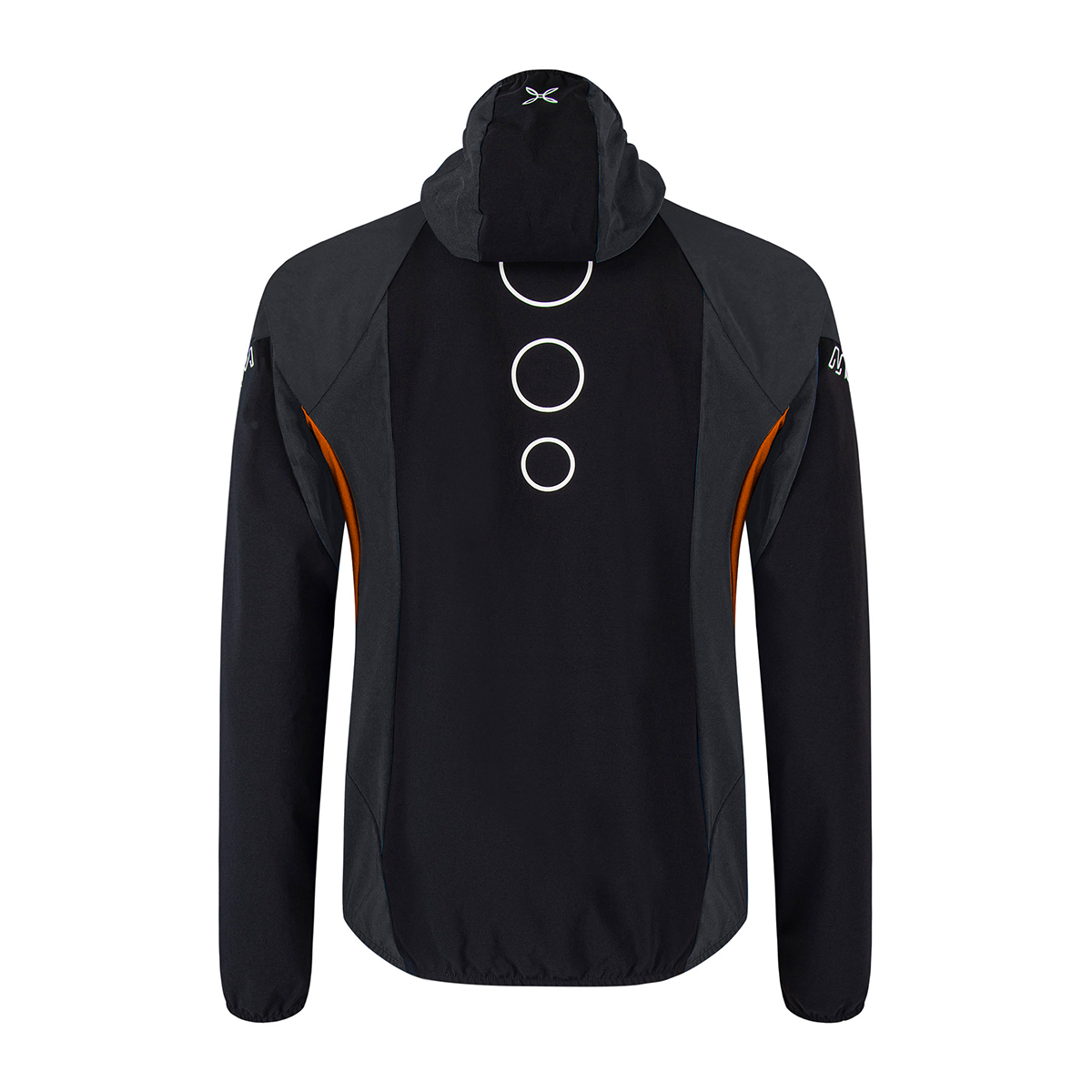 MNTR Giacca con cappuccio Flash Sky Nero Arancio Brillante - 3