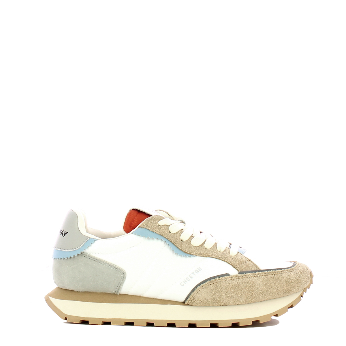 MOWA Sneakers Donna Cheetah White Grigio Taupe - 1