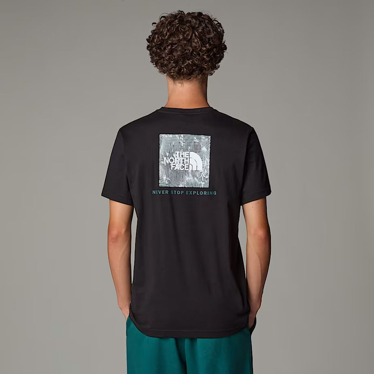 The North Face T-Shirt NSE Box TNF Black Deep Nori Trail Grid - 4
