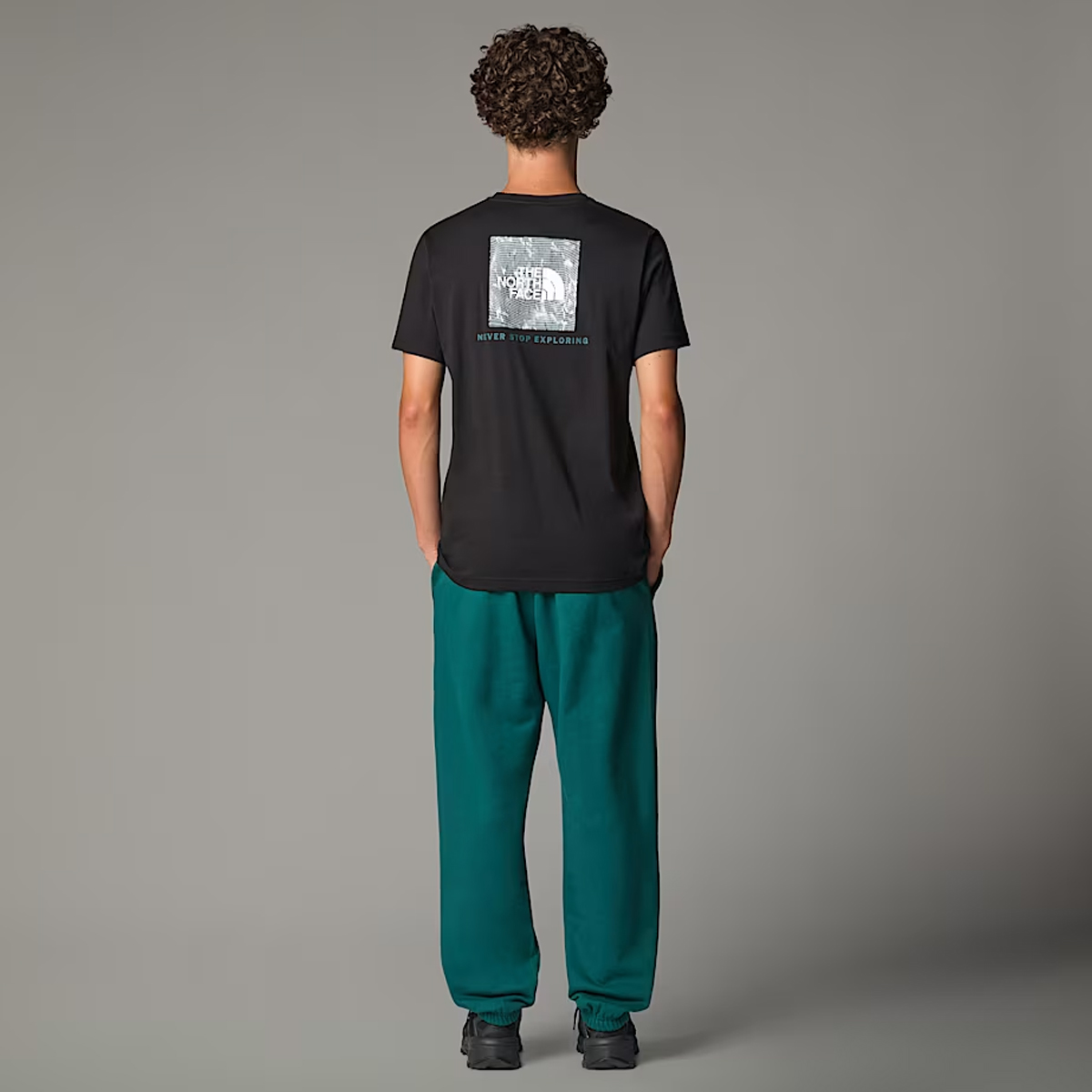 The North Face T-Shirt NSE Box TNF Black Deep Nori Trail Grid - 5