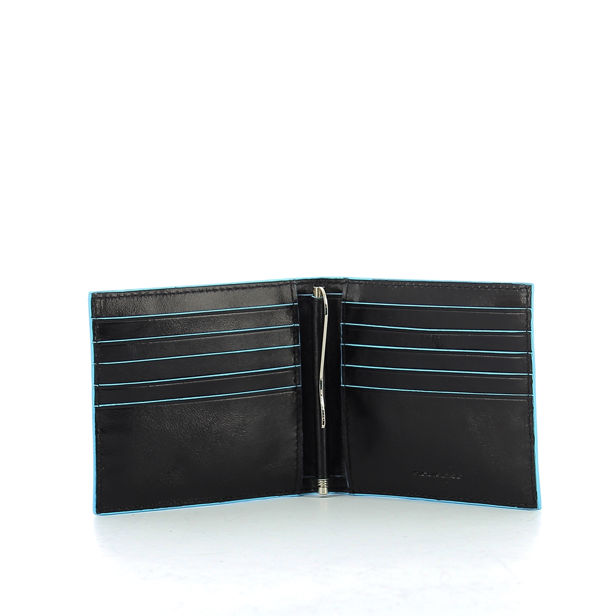 Men wallet w. money clip Blue Square-NERO-UN Men wallet w. money clip Blue Square-NERO-UN