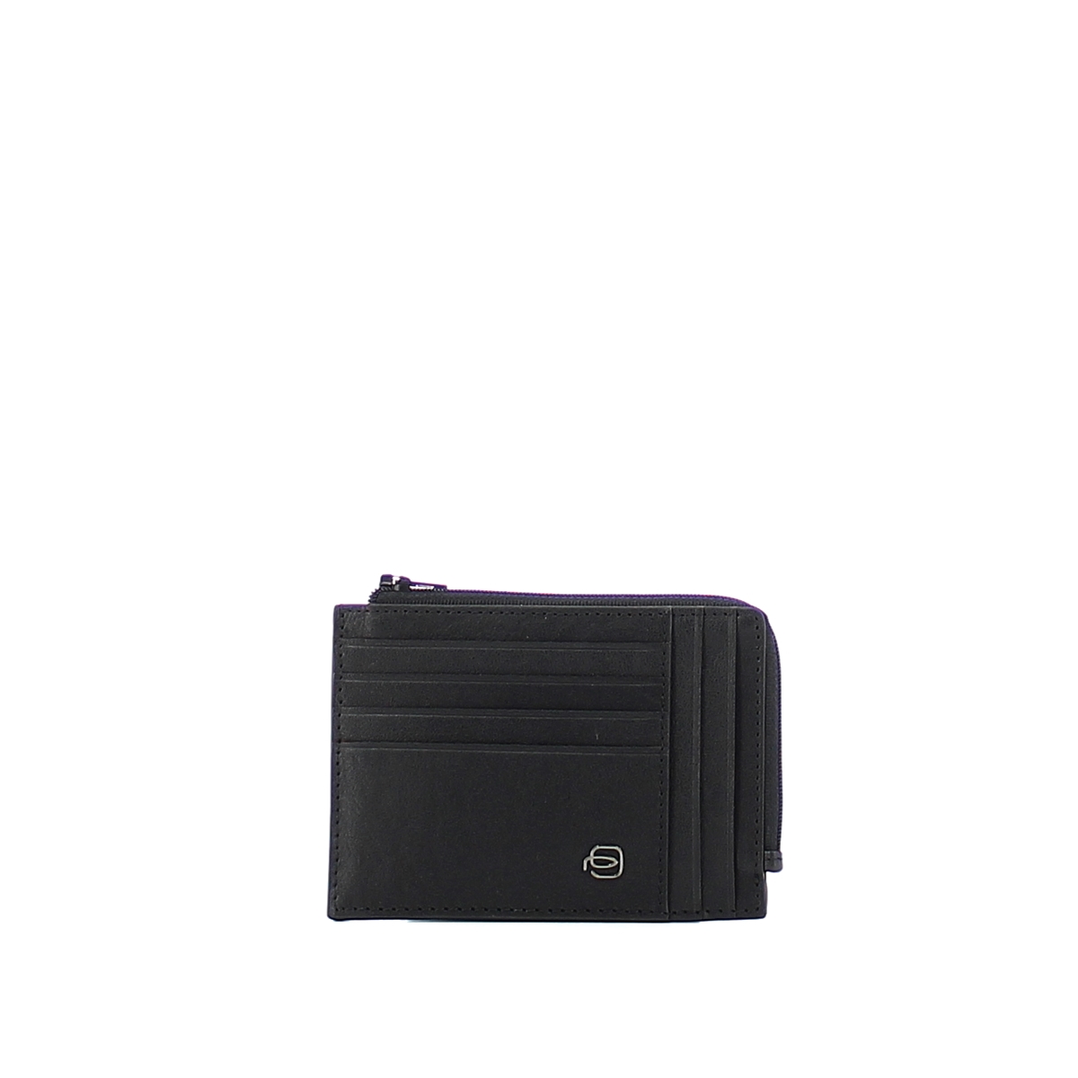 Zipped credit card holder Black Square-NERO-UN Zipped credit card holder Black Square-NERO-UN