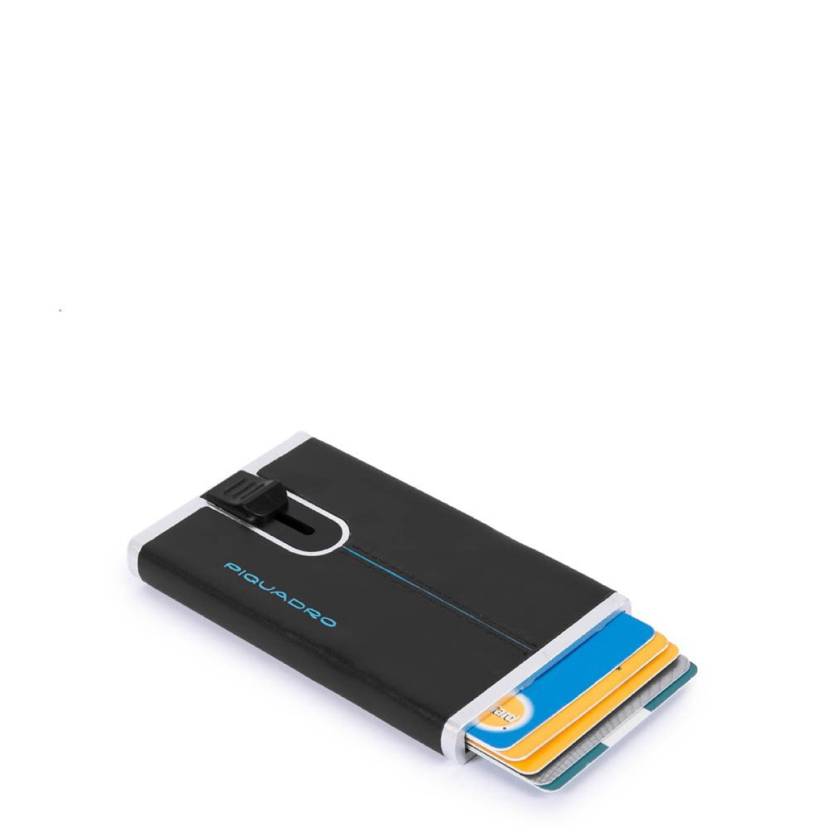 Piquadro Porta carte di credito con Sliding System Blue Square - 2 Piquadro Porta carte di credito con Sliding System Blue Square - 2