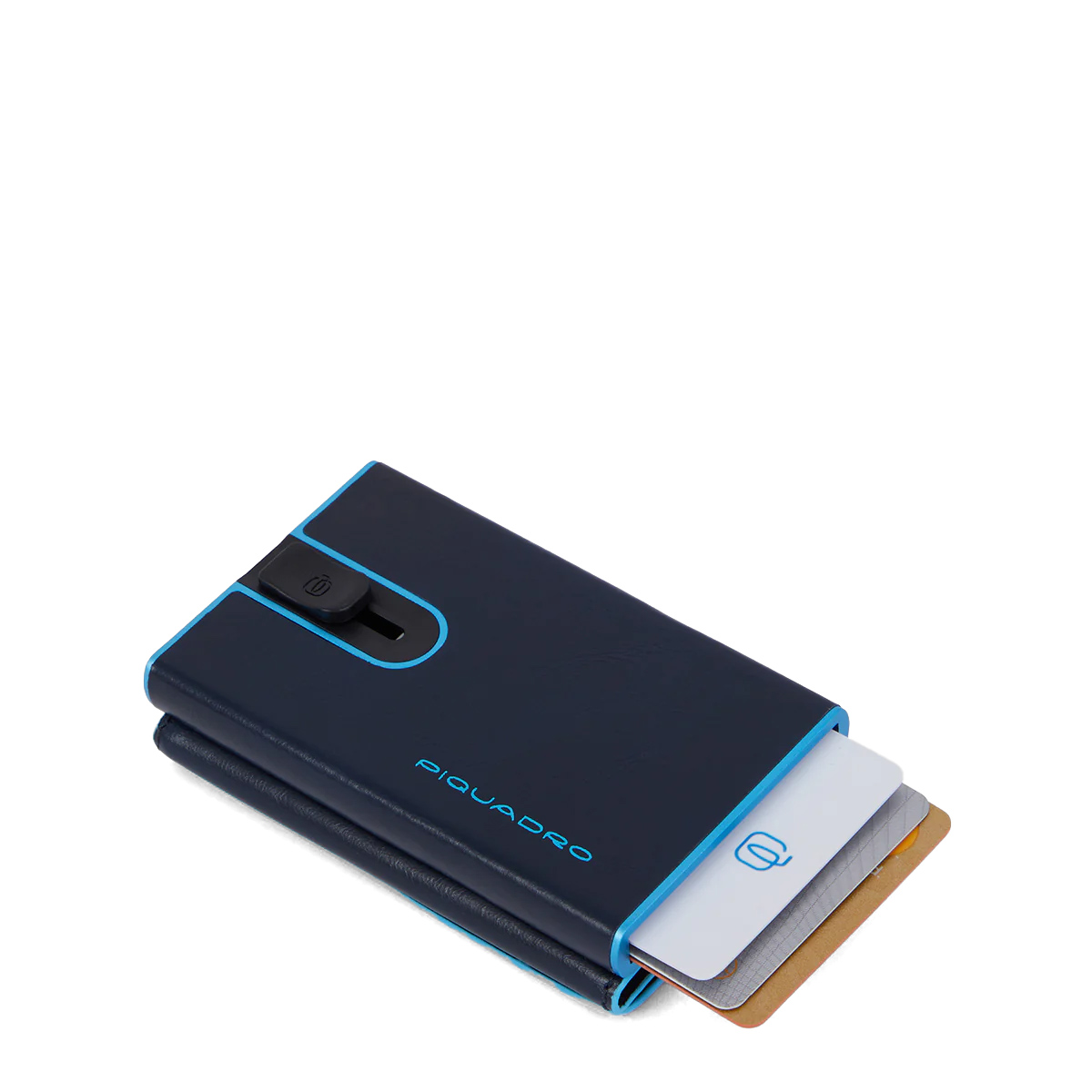 Piquadro Porta carte di credito con Sliding System RFID Blue Square - 2 Piquadro Porta carte di credito con Sliding System RFID Blue Square - 2