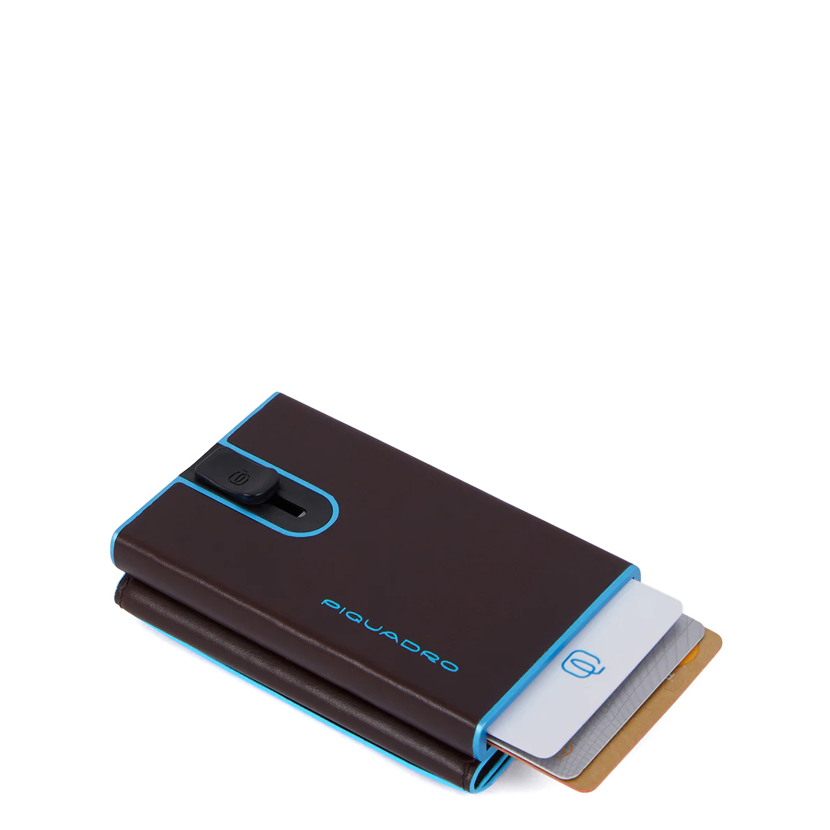 Piquadro Porta carte di credito con Sliding System RFID Blue Square - 2 Piquadro Porta carte di credito con Sliding System RFID Blue Square - 2