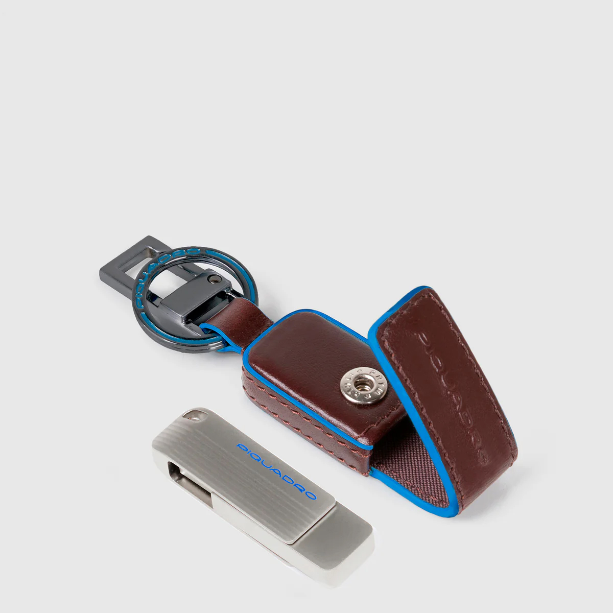 Piquadro Portachiavi con Chiavetta USB Mogano - 2