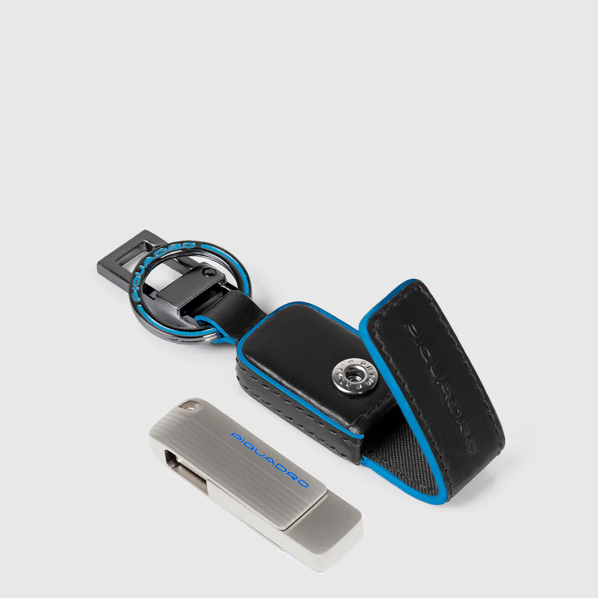 Piquadro Portachiavi con Chiavetta USB Nero - 2