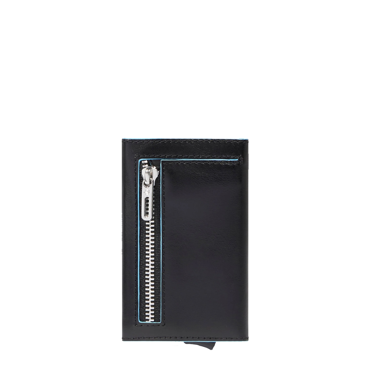 Piquadro Porta Carte Sliding System Blue Square Nero - 2