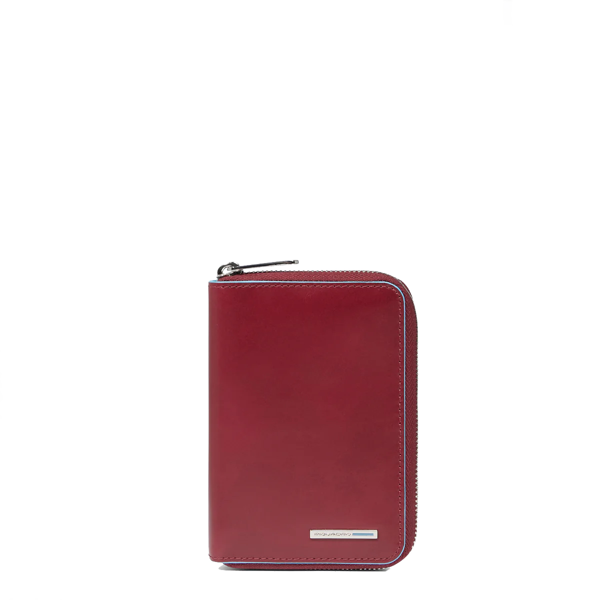 Piquadro Portafoglio Piccolo Blue Square Zip Around Rosso - 1 Piquadro Portafoglio Piccolo Blue Square Zip Around Rosso - 1