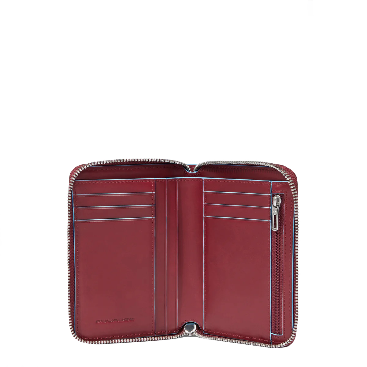 Piquadro Portafoglio Piccolo Blue Square Zip Around Rosso - 4 Piquadro Portafoglio Piccolo Blue Square Zip Around Rosso - 4