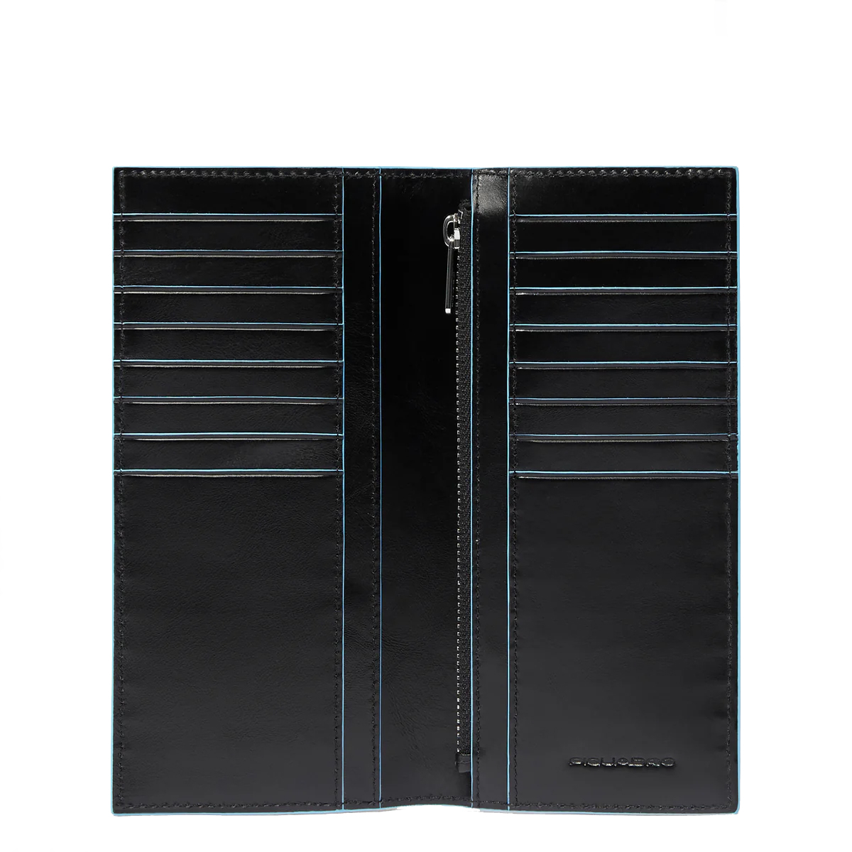 Piquadro Portafoglio Verticale Grande Blue Square Nero - 4 Piquadro Portafoglio Verticale Grande Blue Square Nero - 4