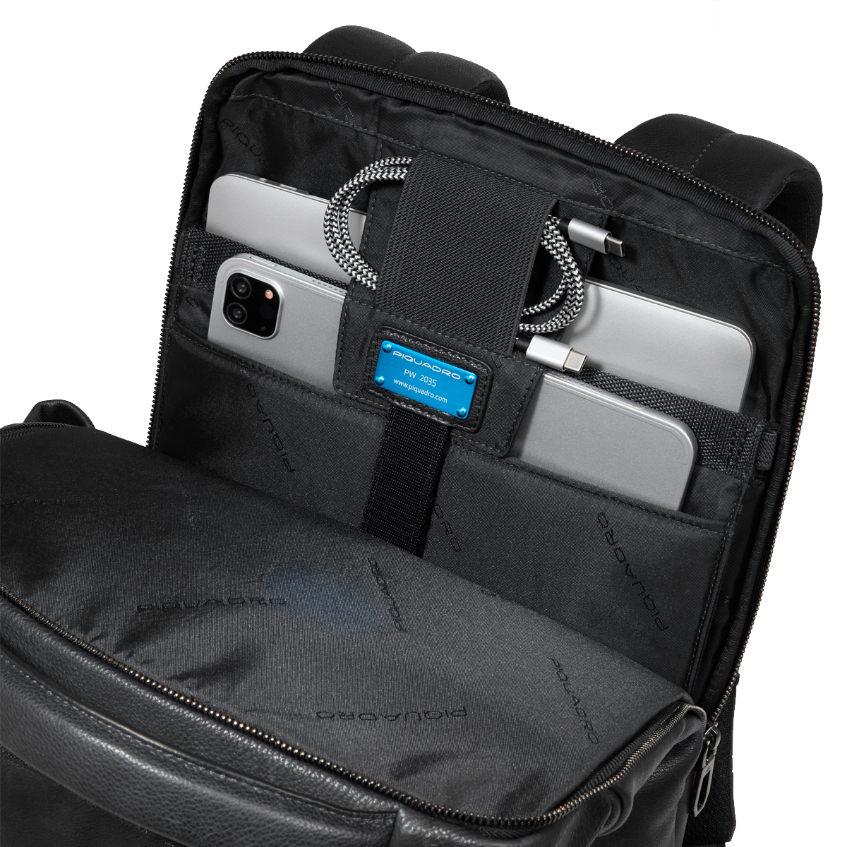Piquadro Zaino Cronus Porta PC 15.6" Nero - 9 Piquadro Zaino Cronus Porta PC 15.6" Nero - 9