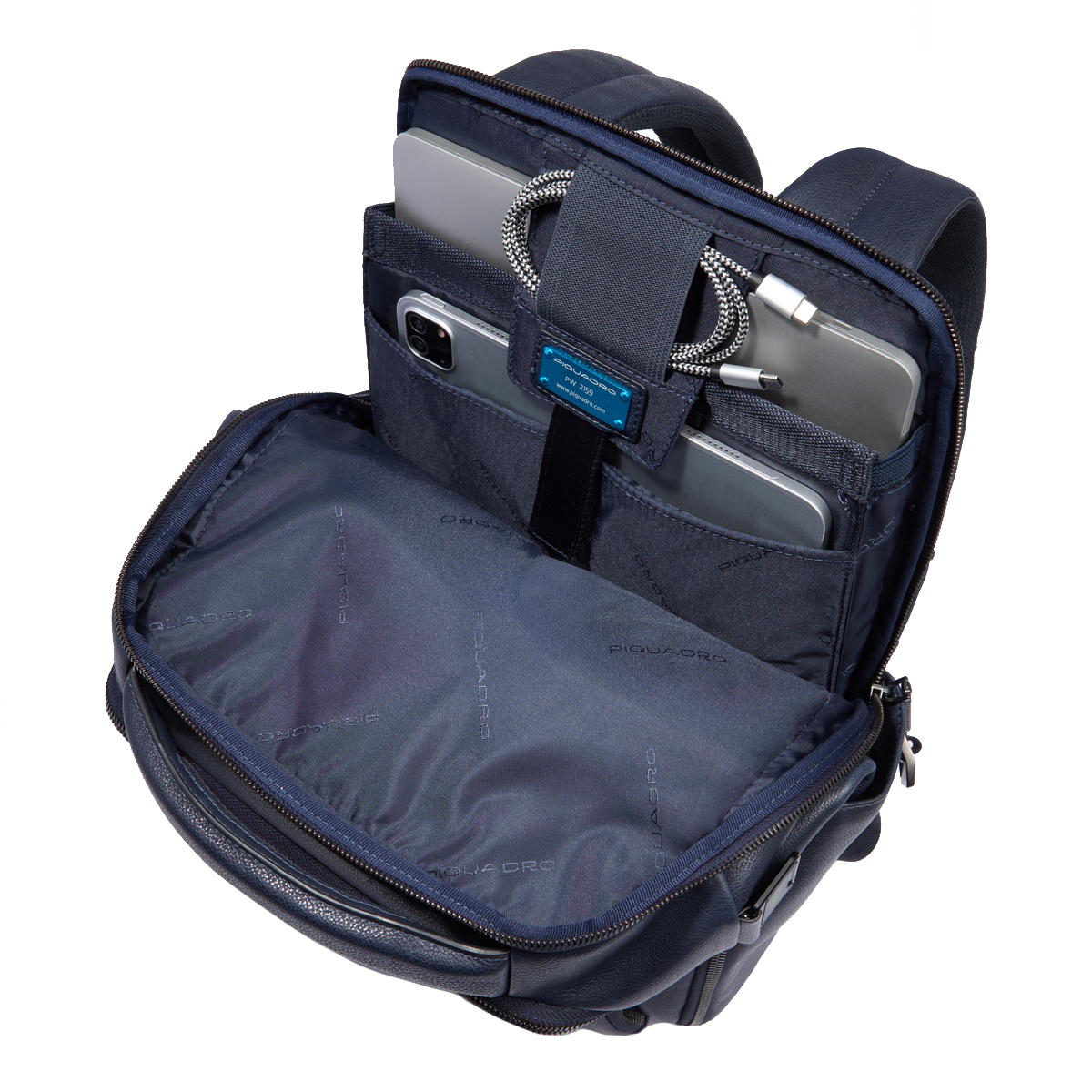 Piquadro Zaino Cronus Porta PC 14" Blu - 5 Piquadro Zaino Cronus Porta PC 14" Blu - 5