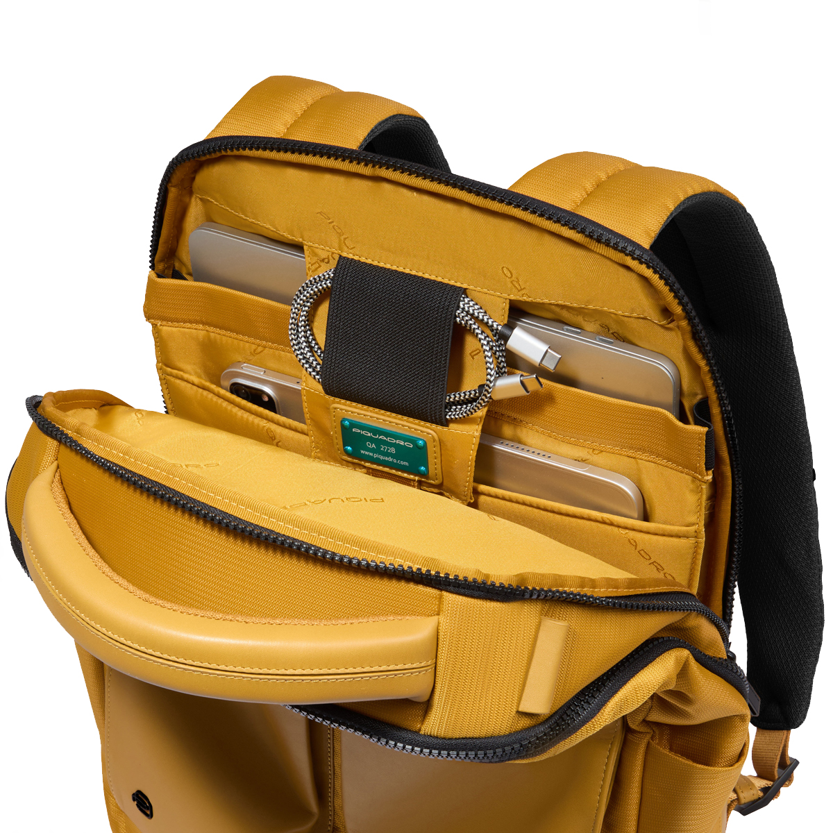 Piquadro Zaino Orion Porta PC 15.6" Giallo - 7 Piquadro Zaino Orion Porta PC 15.6" Giallo - 7