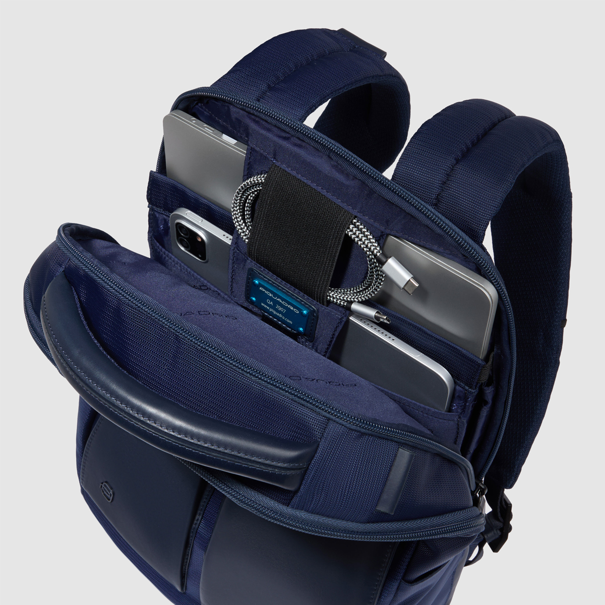 Piquadro Zaino Orion Porta PC 14" Blu - 5 Piquadro Zaino Orion Porta PC 14" Blu - 5