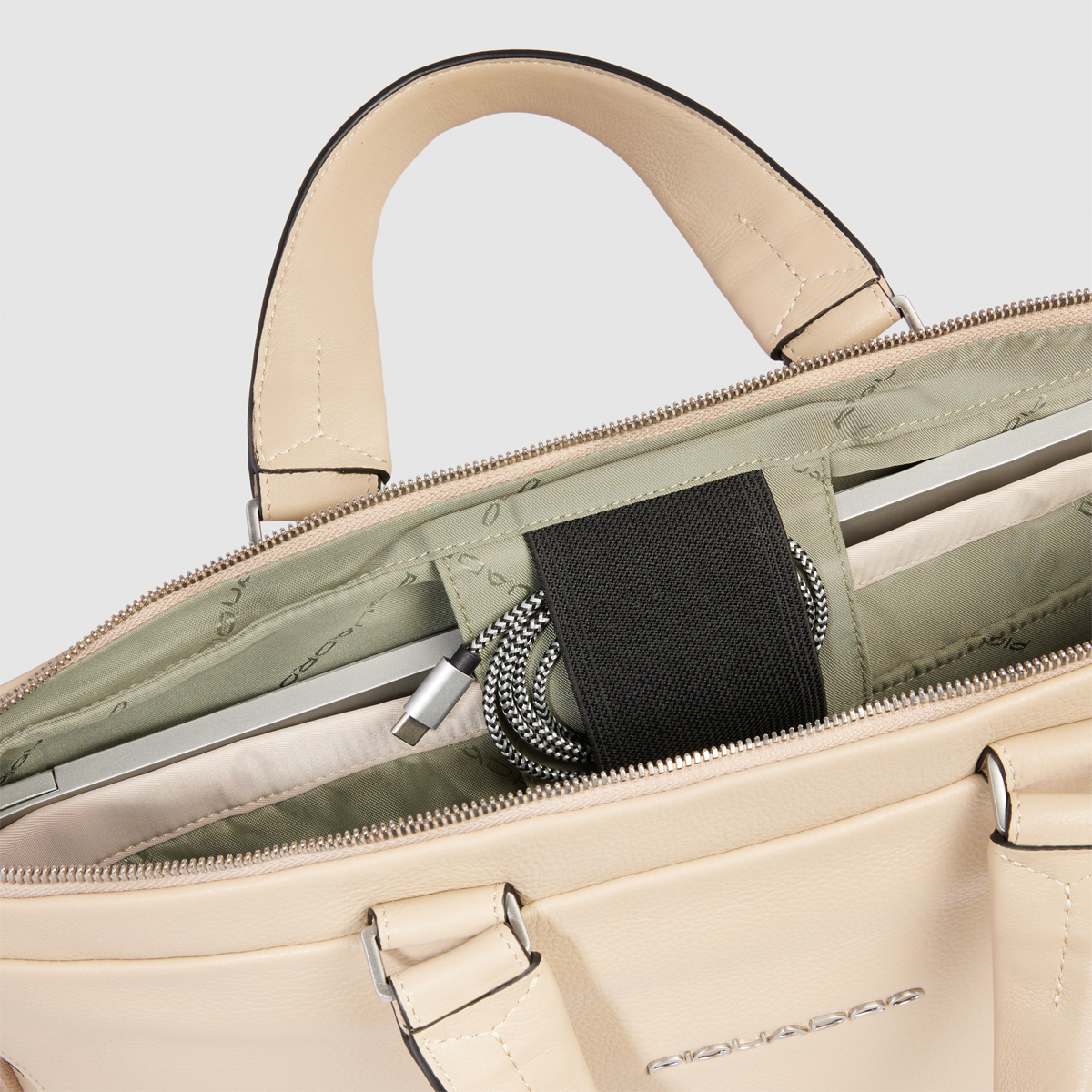 Piquadro Cartella Than Porta PC 15.6" Beige - 7 Piquadro Cartella Than Porta PC 15.6" Beige - 7