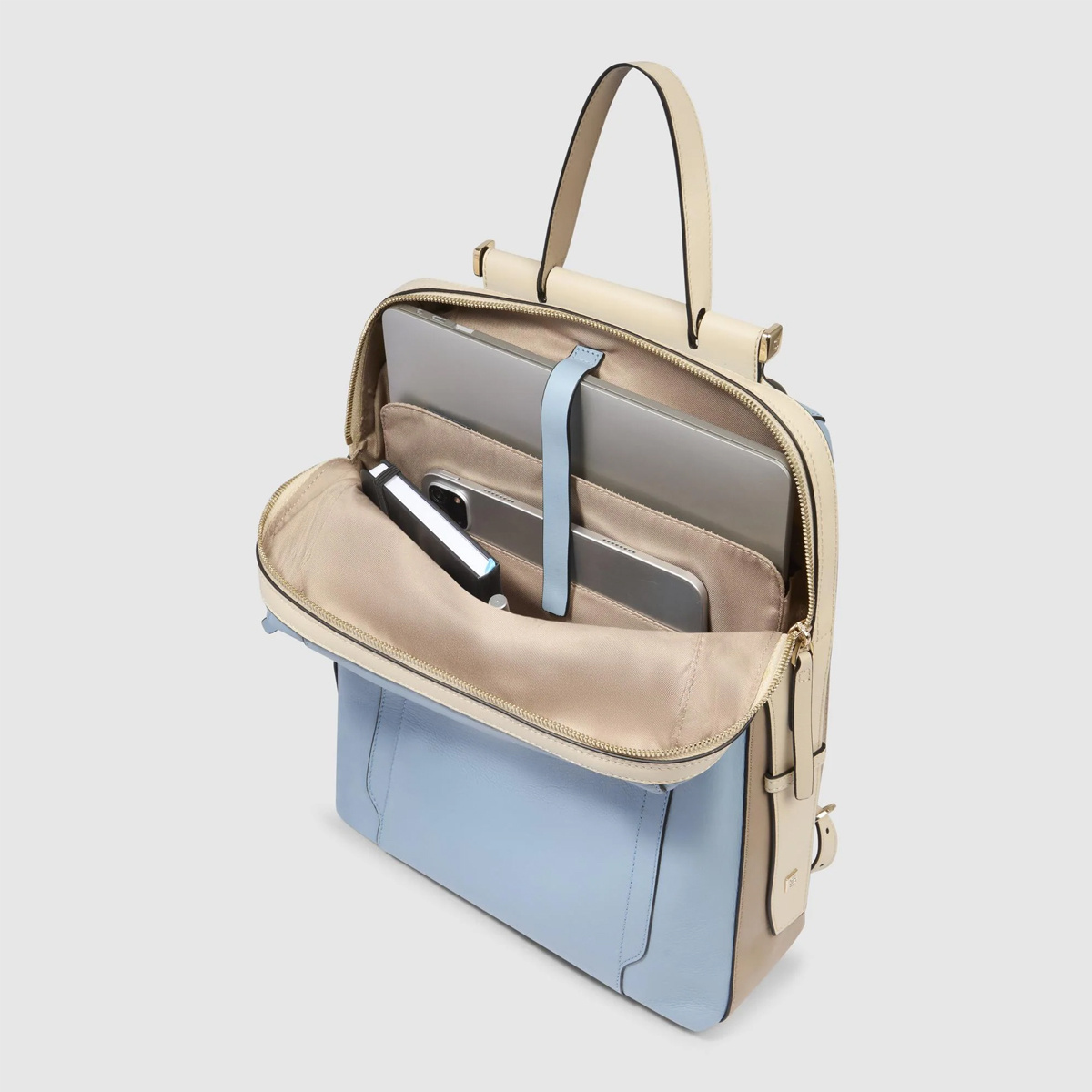 Piquadro Zaino Circle Porta PC 14" Azzurro Beige2 - 4 Piquadro Zaino Circle Porta PC 14" Azzurro Beige2 - 4