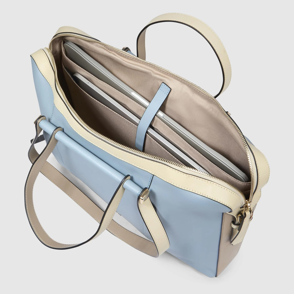 Piquadro Cartella Circle Porta PC 15.6" Azzurro Beige2 - 4 Piquadro Cartella Circle Porta PC 15.6" Azzurro Beige2 - 4