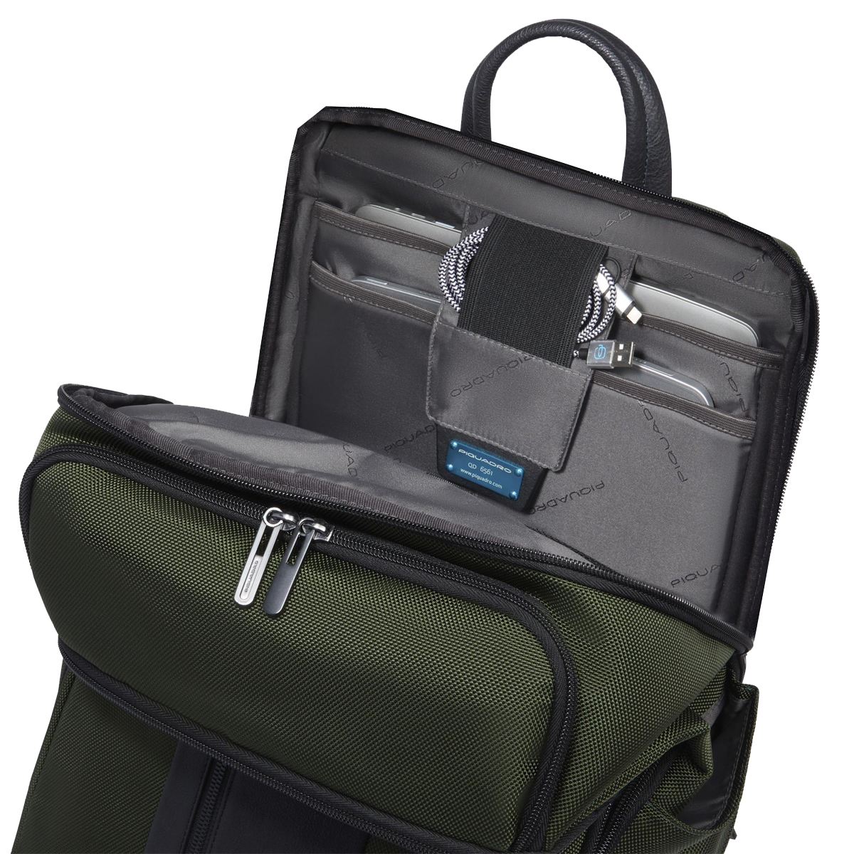 Piquadro Travel Laptop Backpack Brief 15.6" Verde2 - 6 Piquadro Travel Laptop Backpack Brief 15.6" Verde2 - 6