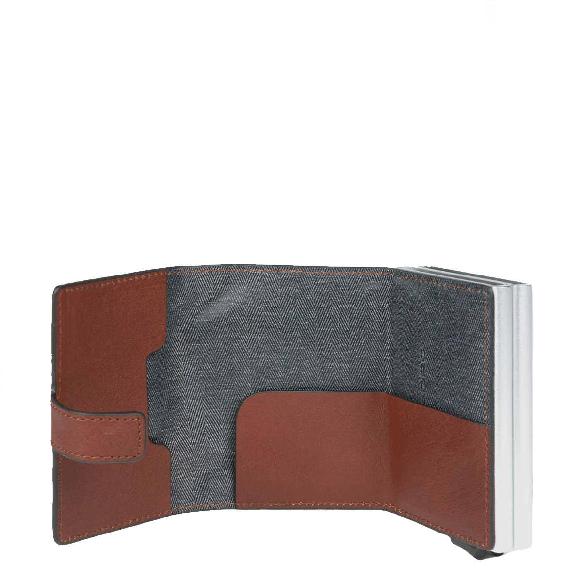 Piquadro Compact Wallet Doppio Black Square Cuoio - 2 Piquadro Compact Wallet Doppio Black Square Cuoio - 2